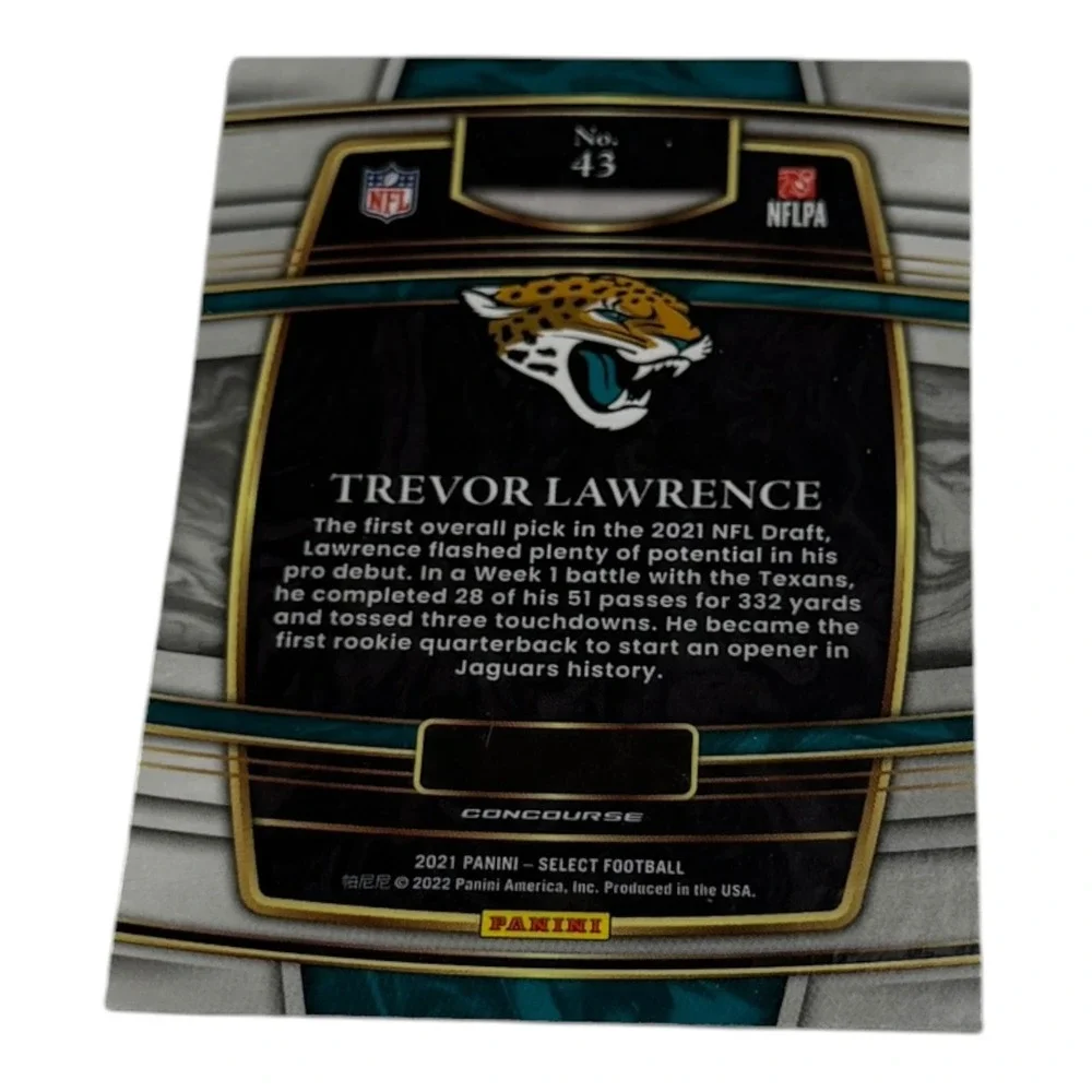 2021 Panini Select Trevor‎ Lawrence RC Rookie Card 43 Concourse NFL Jaguars QB